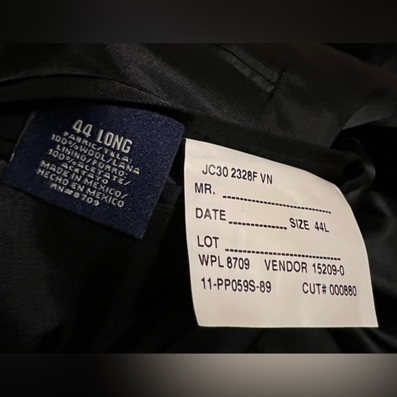 Men’s black suit jacket 44 Long and pants 38/32 - Picture 11 of 11